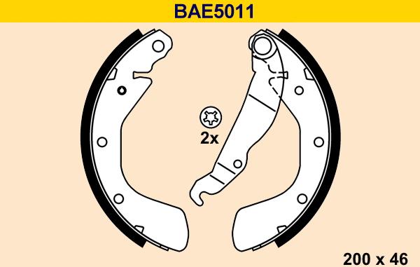 Barum BAE5011 - Jeu de mâchoires de frein cwaw.fr