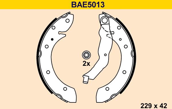 Barum BAE5013 - Jeu de mâchoires de frein cwaw.fr