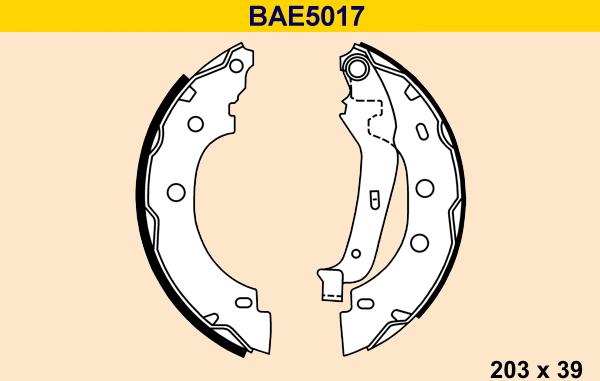 Barum BAE5017 - Jeu de mâchoires de frein cwaw.fr