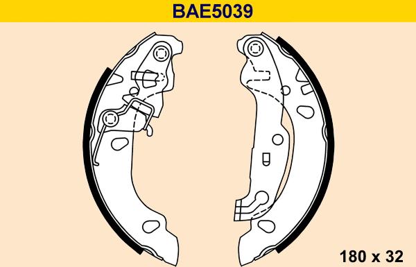 Barum BAE5039 - Jeu de mâchoires de frein cwaw.fr