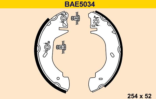 Barum BAE5034 - Jeu de mâchoires de frein cwaw.fr