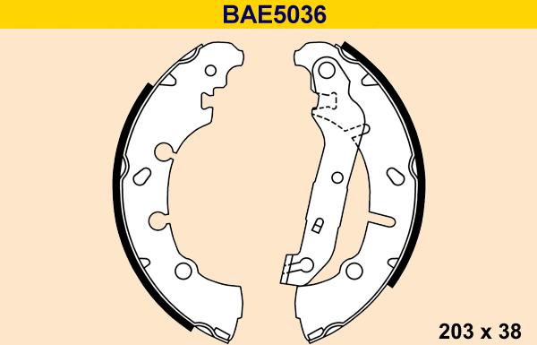 Barum BAE5036 - Jeu de mâchoires de frein cwaw.fr