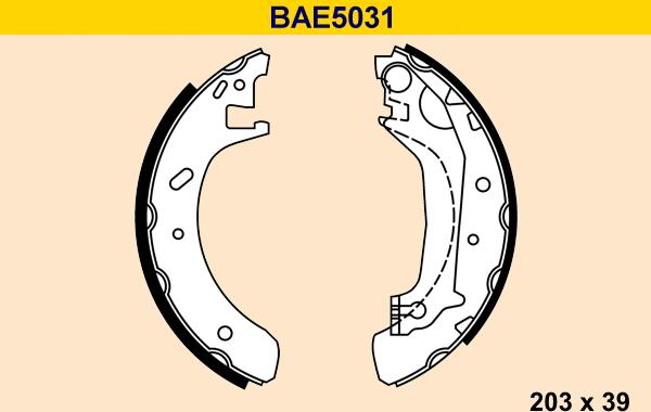 Barum BAE5031 - Jeu de mâchoires de frein cwaw.fr