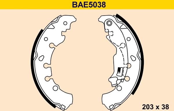 Barum BAE5038 - Jeu de mâchoires de frein cwaw.fr