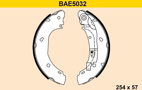 Barum BAE5032 - Jeu de mâchoires de frein cwaw.fr