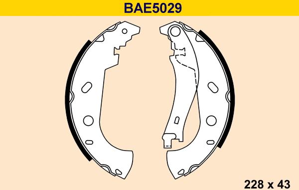 Barum BAE5029 - Jeu de mâchoires de frein cwaw.fr