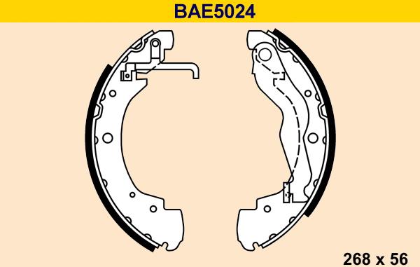 Barum BAE5024 - Jeu de mâchoires de frein cwaw.fr