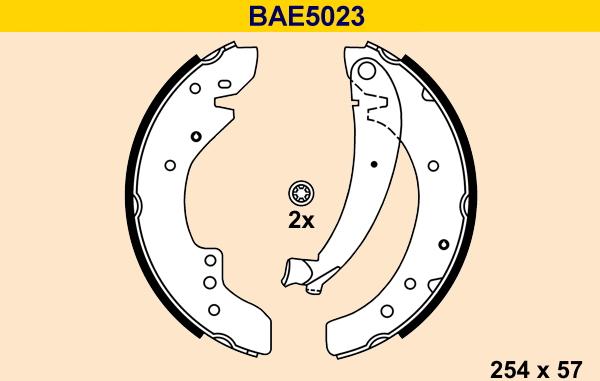 Barum BAE5023 - Jeu de mâchoires de frein cwaw.fr