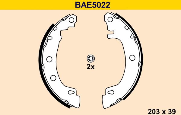 Barum BAE5022 - Jeu de mâchoires de frein cwaw.fr