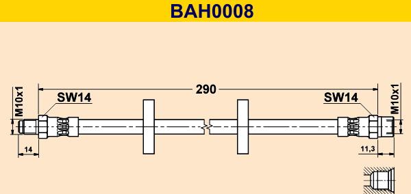 Barum BAH0008 - Flexible de frein cwaw.fr