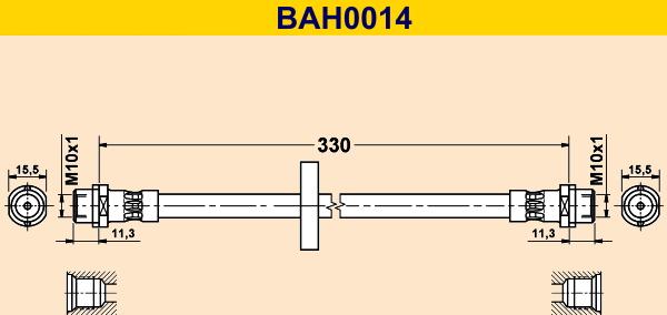 Barum BAH0014 - Flexible de frein cwaw.fr