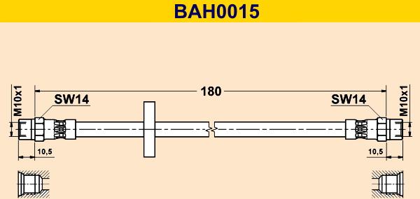 Barum BAH0015 - Flexible de frein cwaw.fr