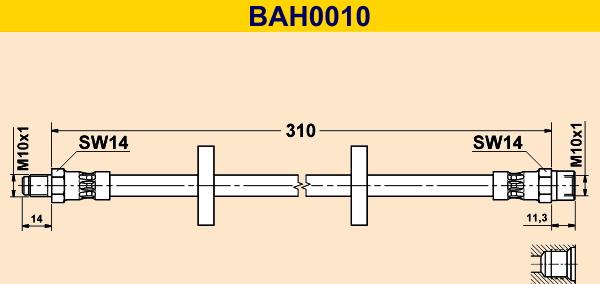 Barum BAH0010 - Flexible de frein cwaw.fr