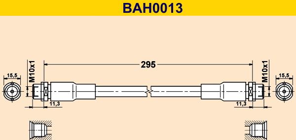 Barum BAH0013 - Flexible de frein cwaw.fr