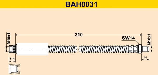 Barum BAH0031 - Flexible de frein cwaw.fr