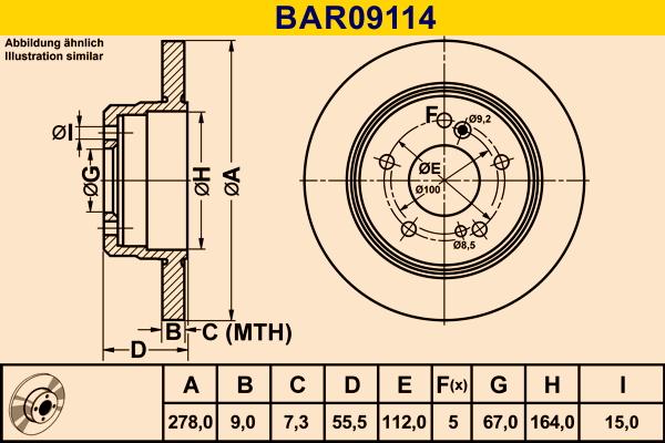 Barum BAR09114 - Disque de frein cwaw.fr