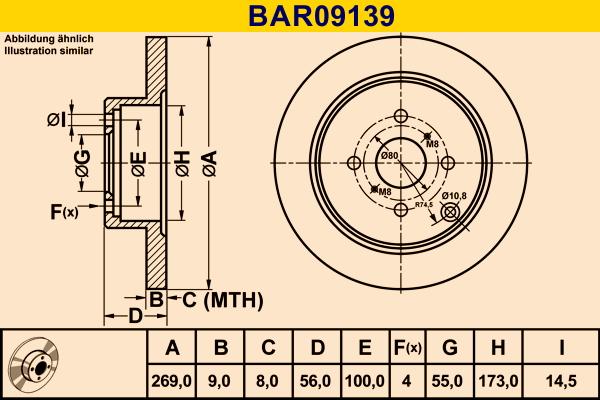 Barum BAR09139 - Disque de frein cwaw.fr