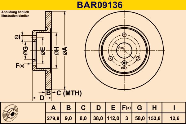 Barum BAR09136 - Disque de frein cwaw.fr