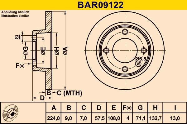 Barum BAR09122 - Disque de frein cwaw.fr