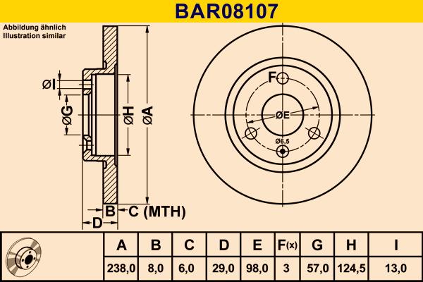 Barum BAR08107 - Disque de frein cwaw.fr