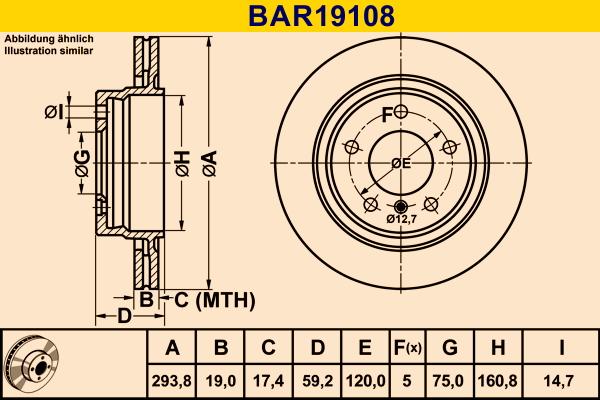 Barum BAR19108 - Disque de frein cwaw.fr