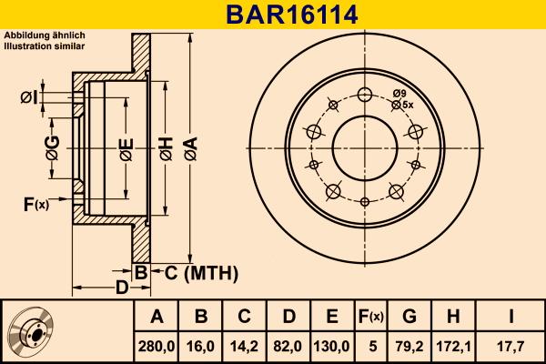 Barum BAR16114 - Disque de frein cwaw.fr