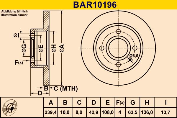 Barum BAR10196 - Disque de frein cwaw.fr