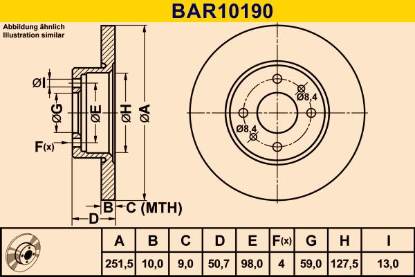 Barum BAR10190 - Disque de frein cwaw.fr