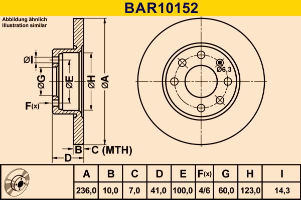 Barum BAR10152 - Disque de frein cwaw.fr