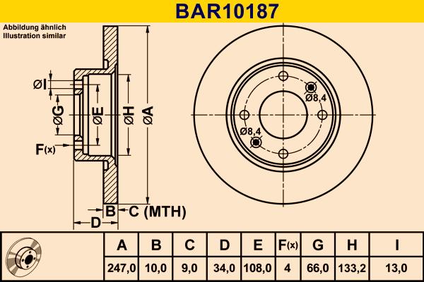 Barum BAR10187 - Disque de frein cwaw.fr