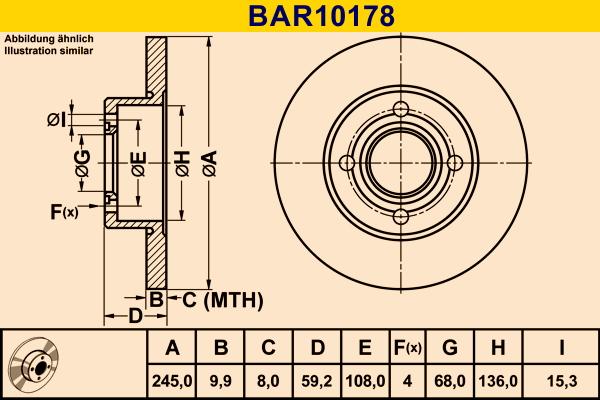 Barum BAR10178 - Disque de frein cwaw.fr