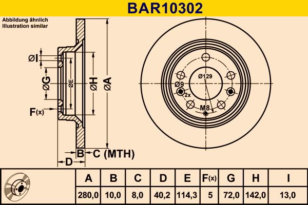 Barum BAR10302 - Disque de frein cwaw.fr