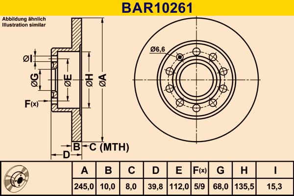 Barum BAR10261 - Disque de frein cwaw.fr