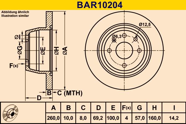 Barum BAR10204 - Disque de frein cwaw.fr