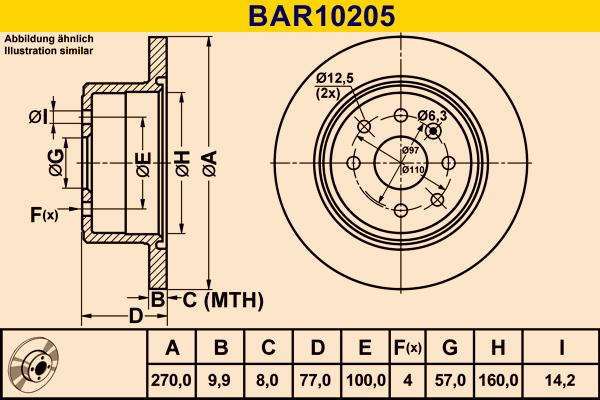 Barum BAR10205 - Disque de frein cwaw.fr