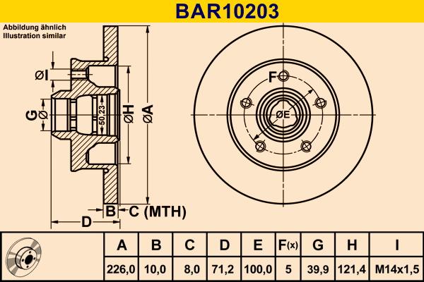 Barum BAR10203 - Disque de frein cwaw.fr