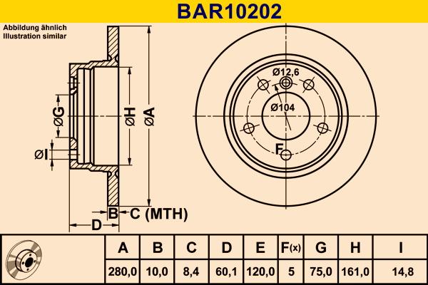 Barum BAR10202 - Disque de frein cwaw.fr