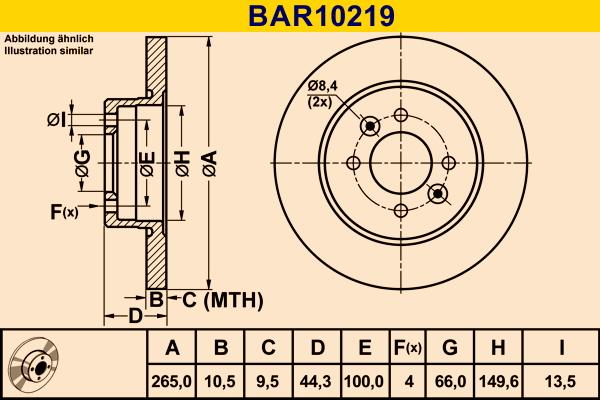 Barum BAR10219 - Disque de frein cwaw.fr