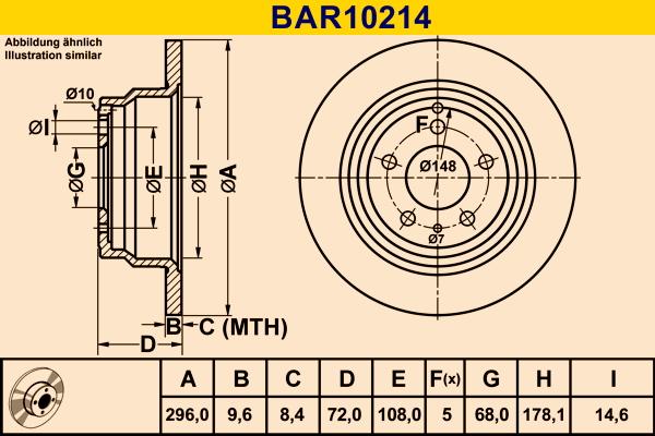 Barum BAR10214 - Disque de frein cwaw.fr