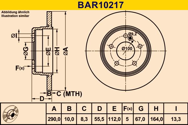 Barum BAR10217 - Disque de frein cwaw.fr