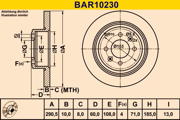 Barum BAR10230 - Disque de frein cwaw.fr