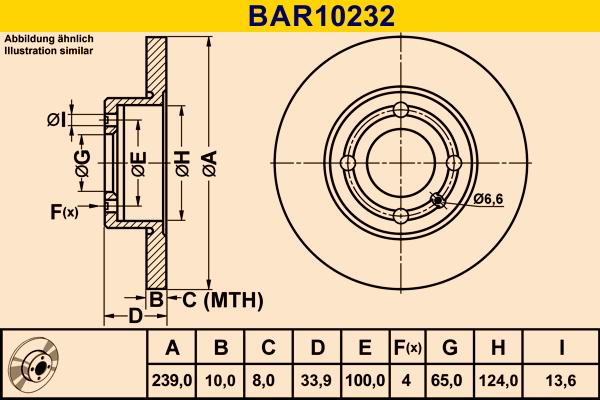 Barum BAR10232 - Disque de frein cwaw.fr