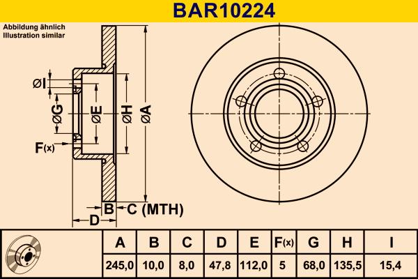 Barum BAR10224 - Disque de frein cwaw.fr