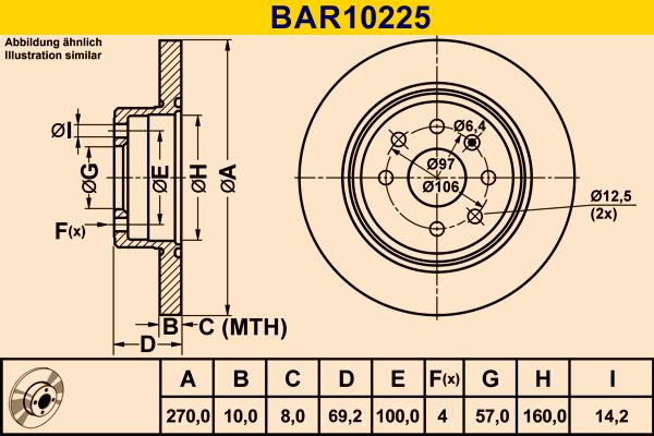 Barum BAR10225 - Disque de frein cwaw.fr