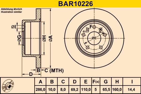 Barum BAR10226 - Disque de frein cwaw.fr