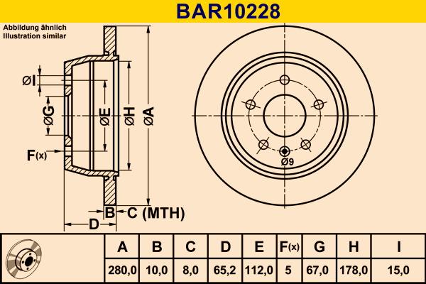 Barum BAR10228 - Disque de frein cwaw.fr