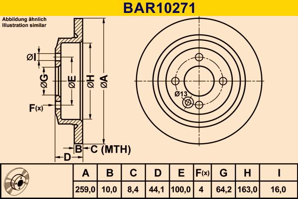 Barum BAR10271 - Disque de frein cwaw.fr