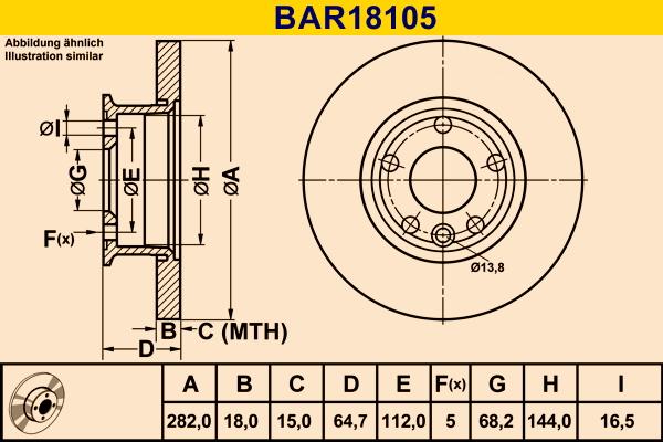 Barum BAR18105 - Disque de frein cwaw.fr