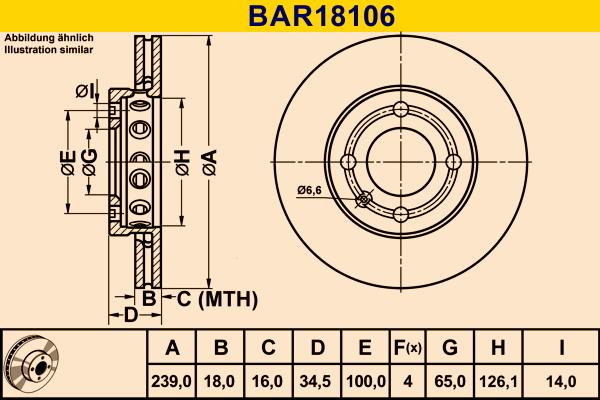 Barum BAR18106 - Disque de frein cwaw.fr