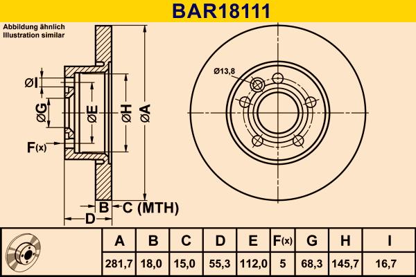 Barum BAR18111 - Disque de frein cwaw.fr